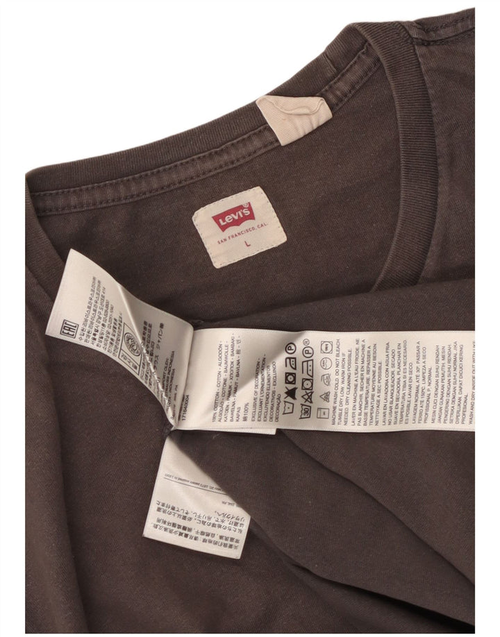 Camiseta masculina Levi's grande algodão cinza