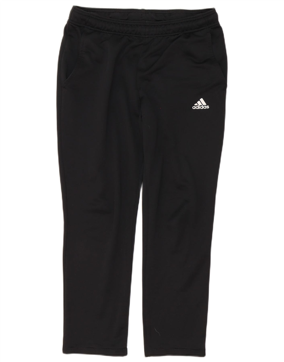 Calças de treino masculinas Adidas UK 36/38 poliéster preto pequeno
