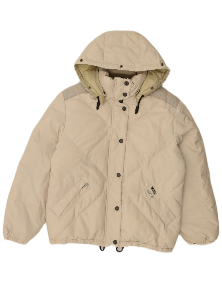 Jaqueta acolchoada com capuz feminino COLMAR IT 44 Médio Off White