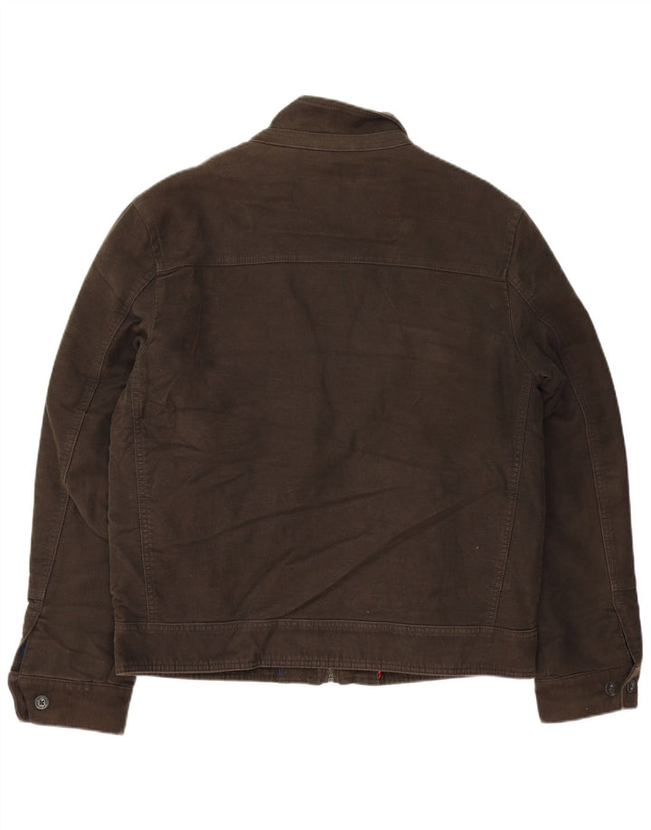 Jaqueta bomber masculina MARKS & SPENCER Reino Unido 38 algodão marrom médio