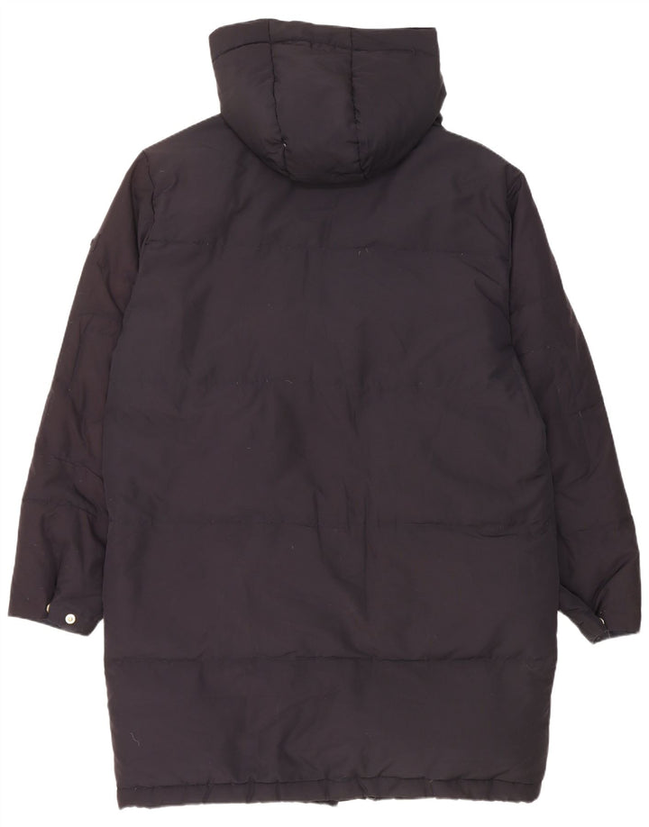 Casaco acolchoado com capuz utilitário masculino a gás poliéster azul marinho grande UK 40