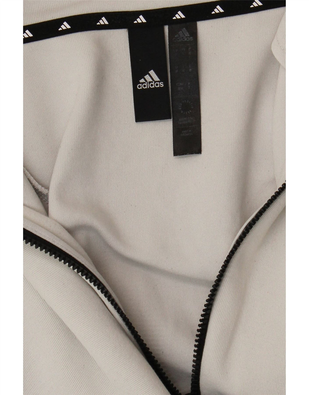 Suéter adidas masculino com capuz e zíper cinza médio bloco colorido