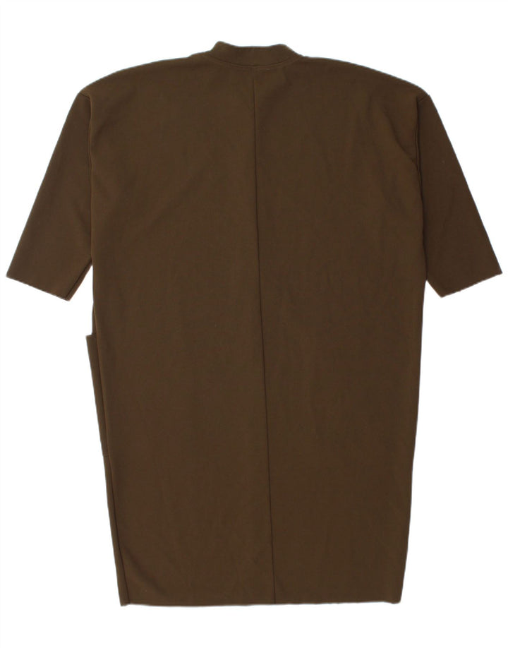 Vestido feminino Zara Oversized Shift UK 14 Médio Caqui