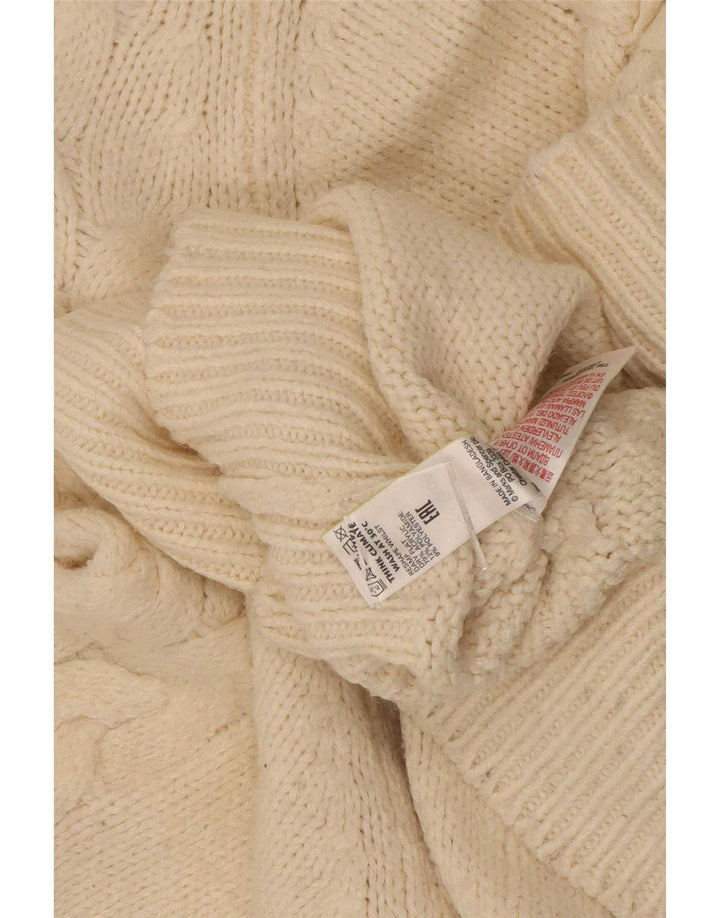 Suéter feminino Marks & Spencer com gola alta e gola tartaruga Reino Unido 18 XL bege