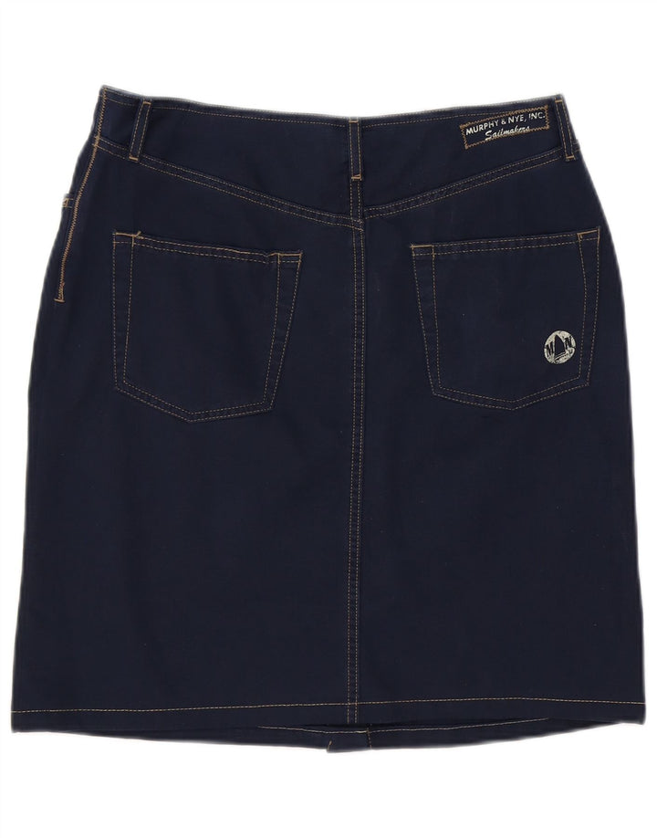 Murphy & Nye Mini saia jeans feminina W30 algodão azul marinho médio