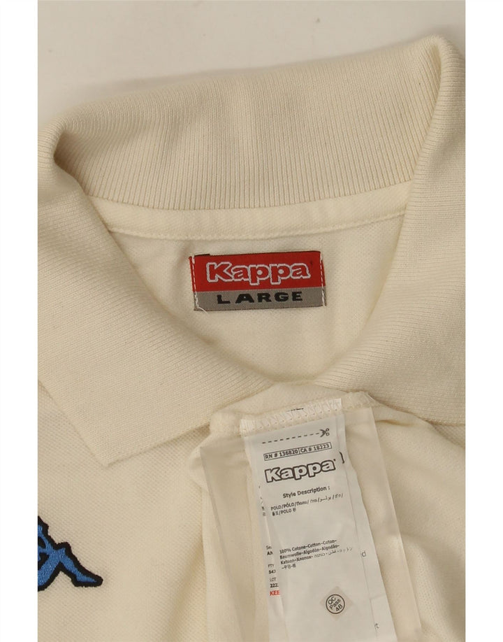 Camisa polo masculina Kappa grande algodão branco