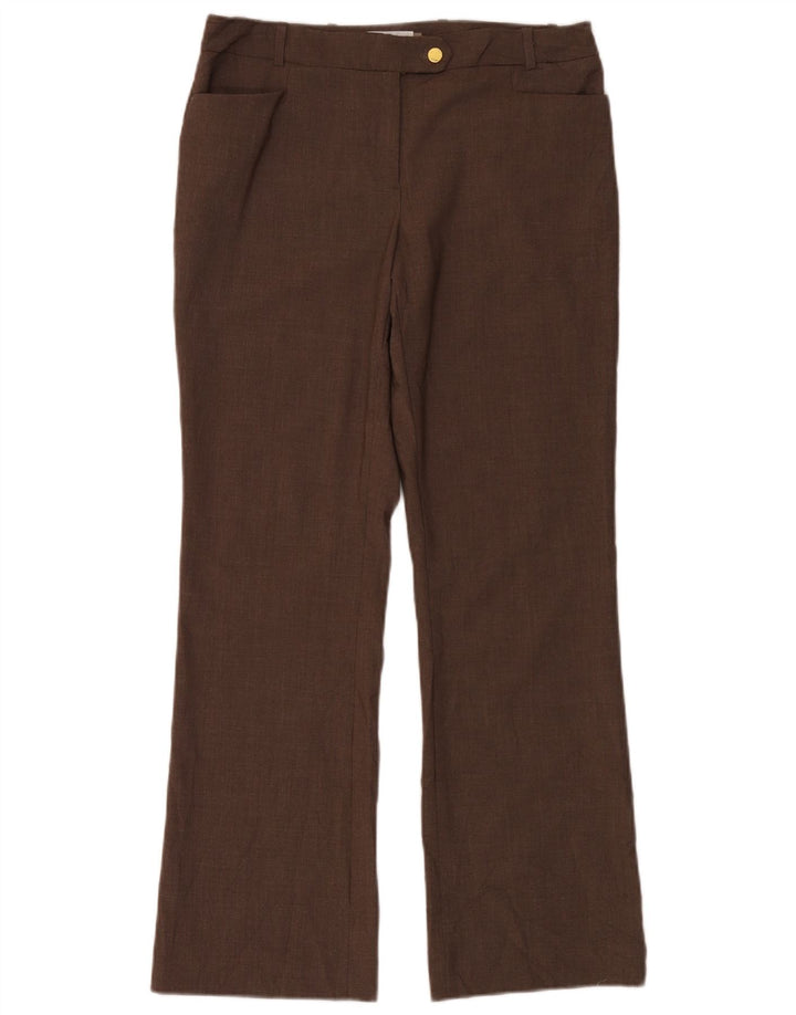 Calça casual feminina Calvin Klein Bootcut US 6 médio W32 L32 marrom