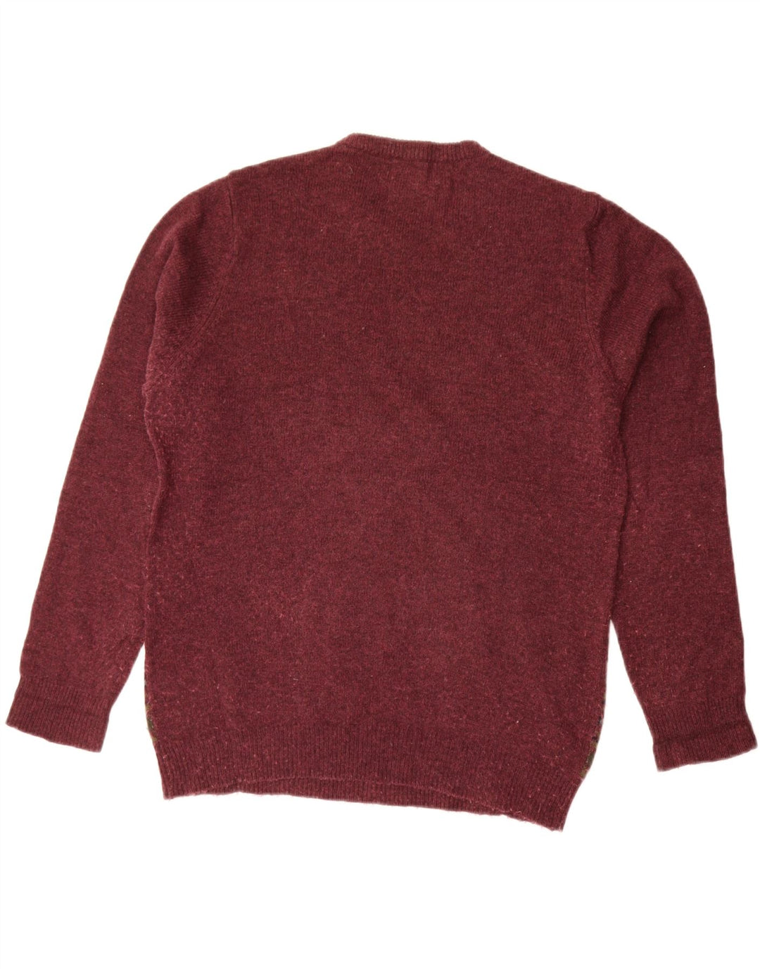 Suéter masculino Marks & Spencer Blue Harbor com gola redonda, médio Borgonha