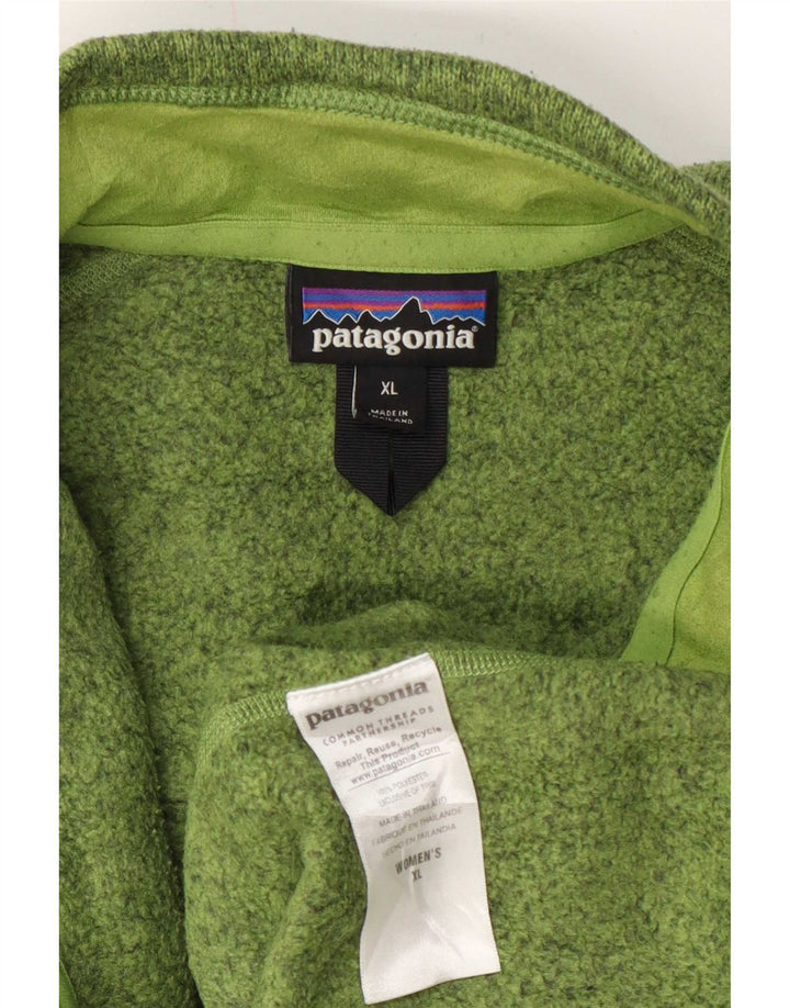 Jaqueta masculina Patagonia XL verde manchada de poliéster