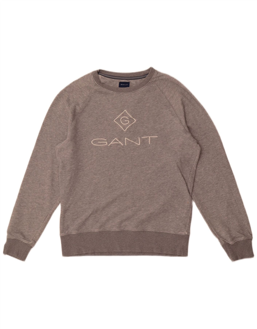 Gant moletom masculino gráfico jumper grande algodão manchado cinza