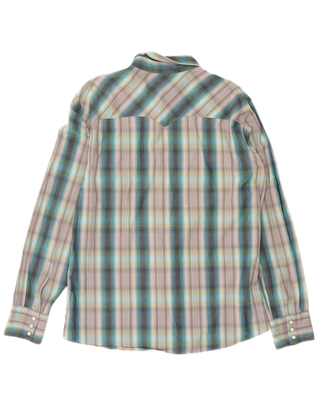 Camisa masculina Levi's grande xadrez verde algodão