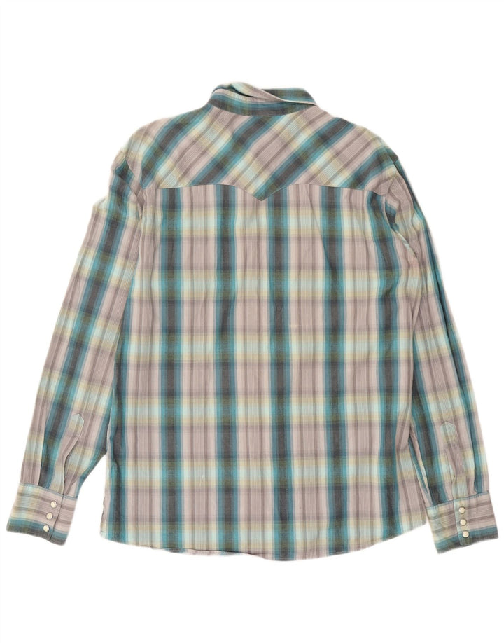 Camisa masculina Levi's grande xadrez verde algodão