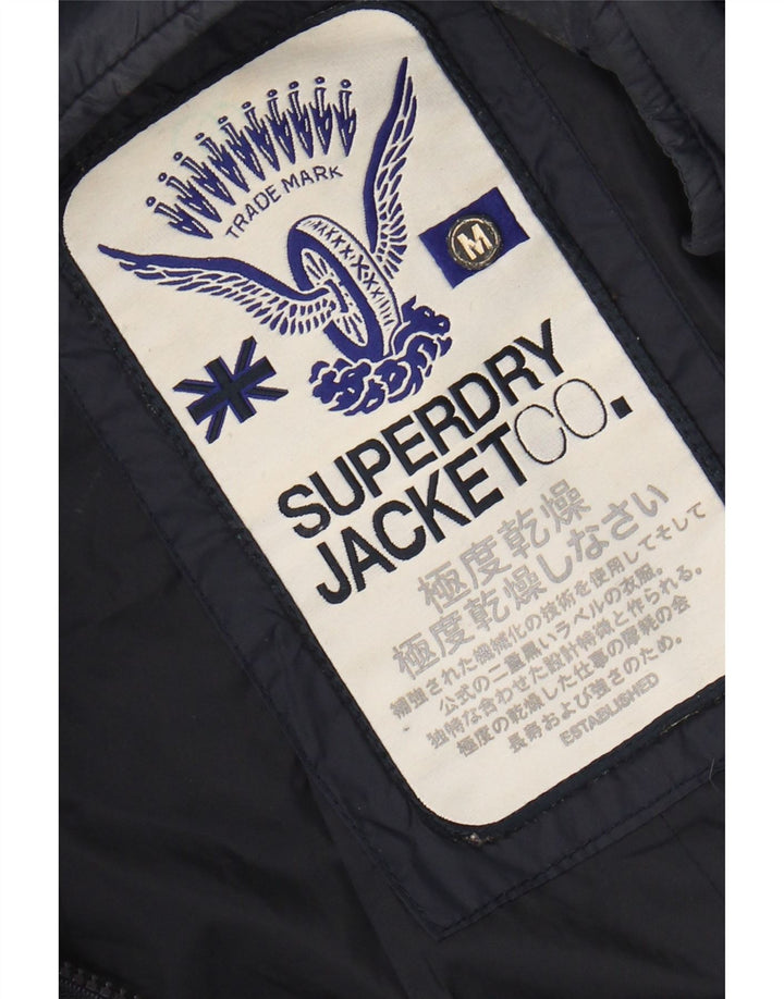 Jaqueta acolchoada feminina Superdry UK 12 azul marinho médio