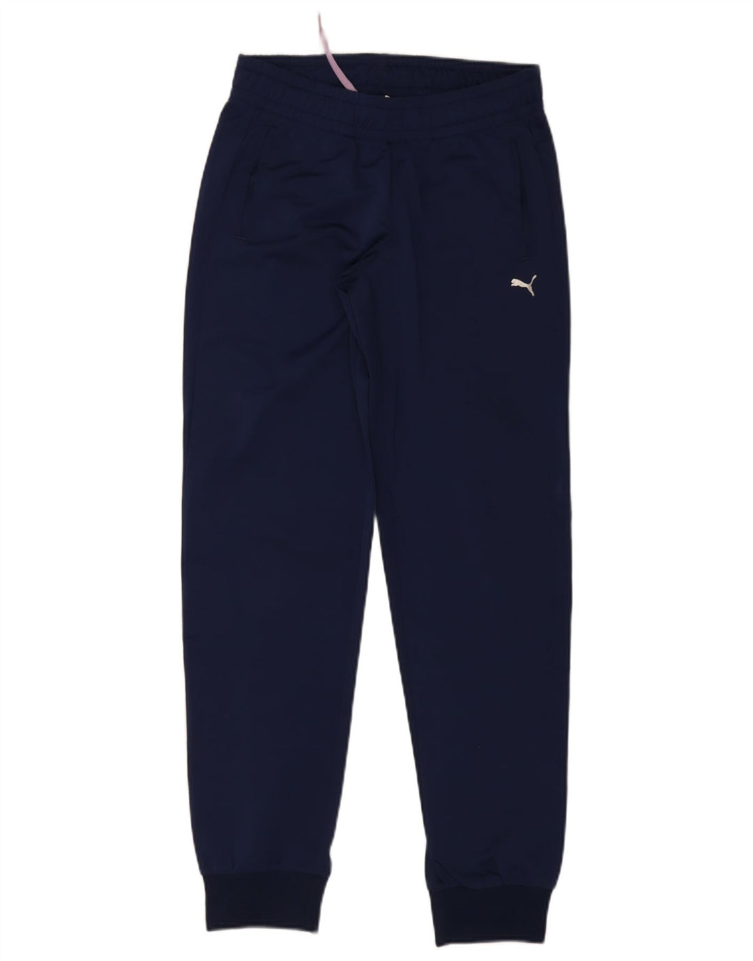 Calça de treino feminina Puma Joggers UK 10 pequeno azul marinho poliéster