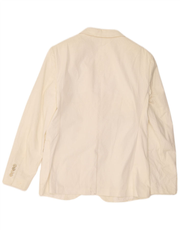 Jaqueta blazer masculina Zara com 2 botões Reino Unido 38 algodão branco médio
