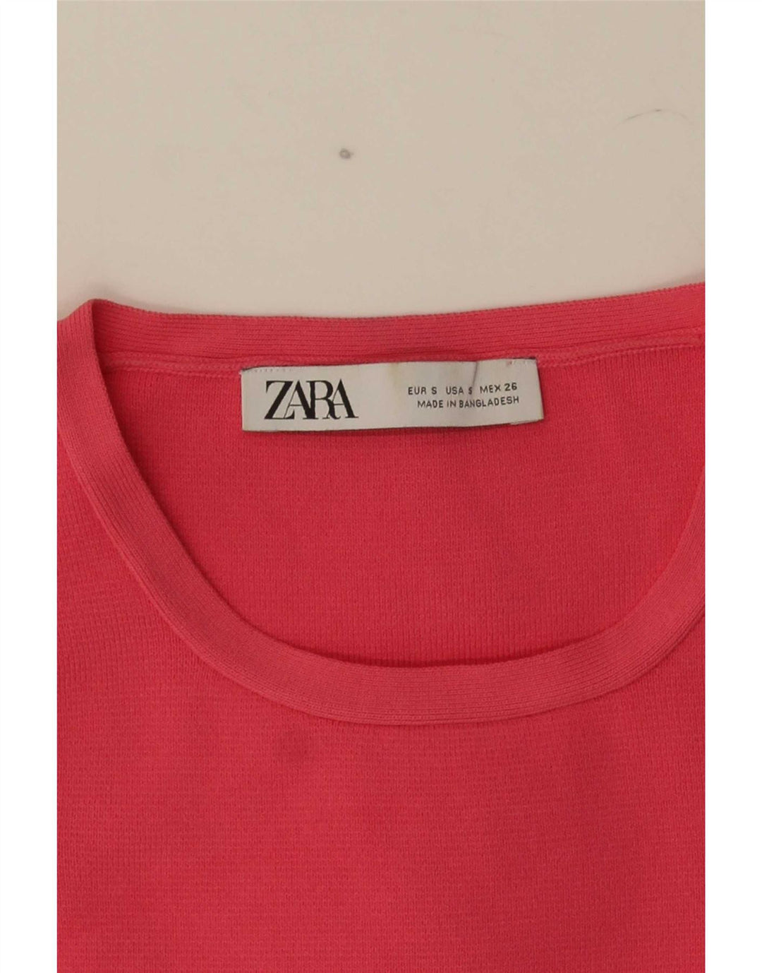 Zara Womens Crop Vest Top UK 8 Pequeno Rosa
