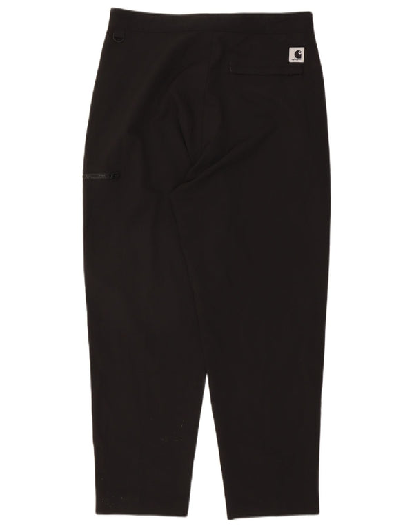 Carhartt Mens Tapered Cargo Calças Médio W31 L26 Poliéster Preto