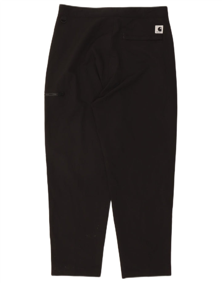 Carhartt Mens Tapered Cargo Calças Médio W31 L26 Poliéster Preto