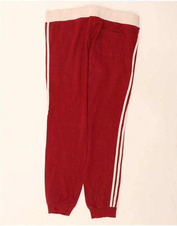 Calças de treino femininas Adidas Joggers UK 18 XL Borgonha Colourblock