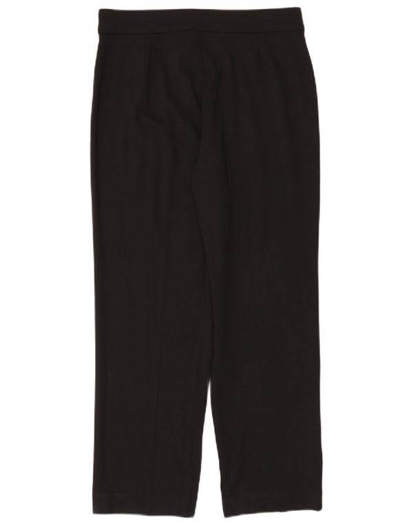 Calça casual curta feminina Marks & Spencer Reino Unido 12 médio W30 L27 preta