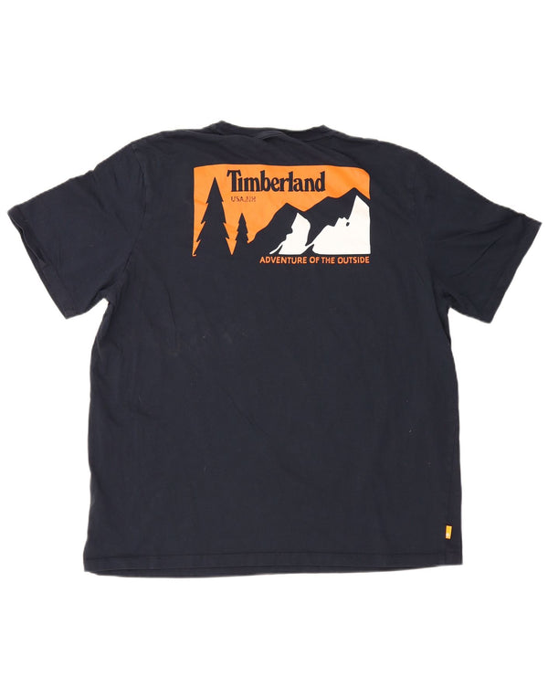 Camiseta masculina Timberland Regular Fit Graphic Top 2XL Algodão Azul Marinho