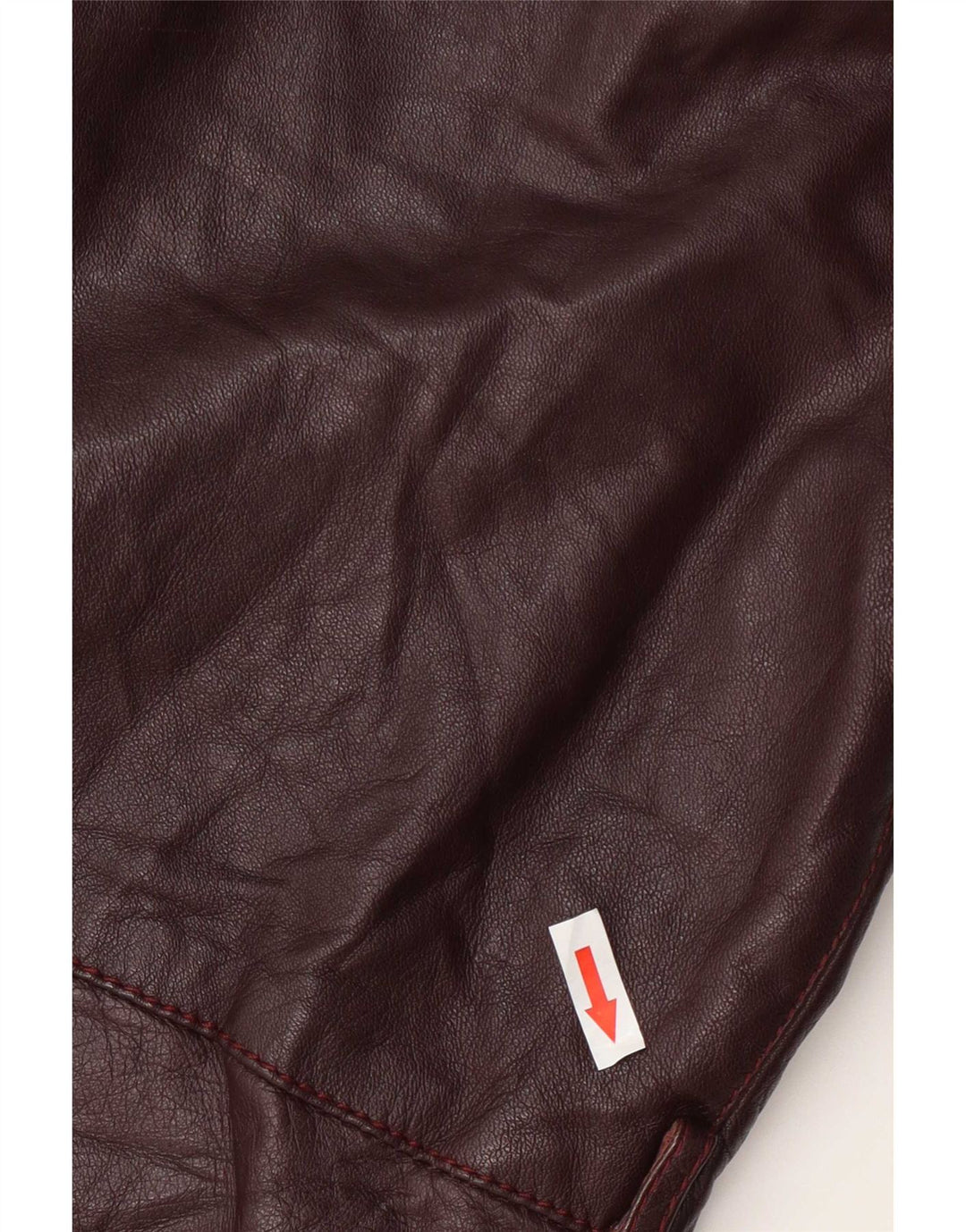 Jaqueta de couro feminina vintage IT 46 Grande Borgonha