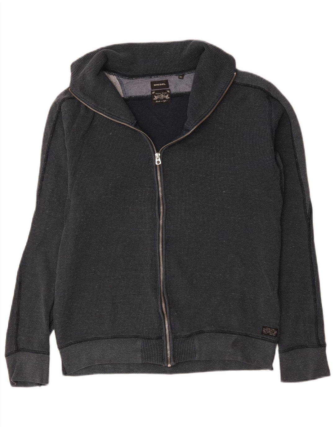 Diesel Mens Treino Top Jaqueta XL Azul Marinho Algodão