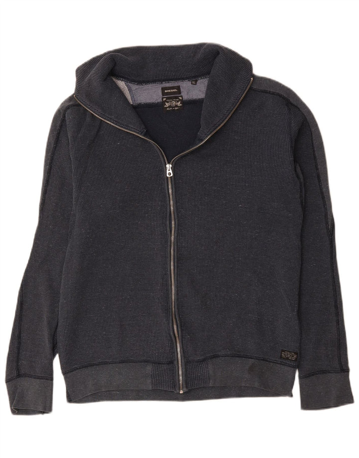 Diesel Mens Treino Top Jaqueta XL Azul Marinho Algodão