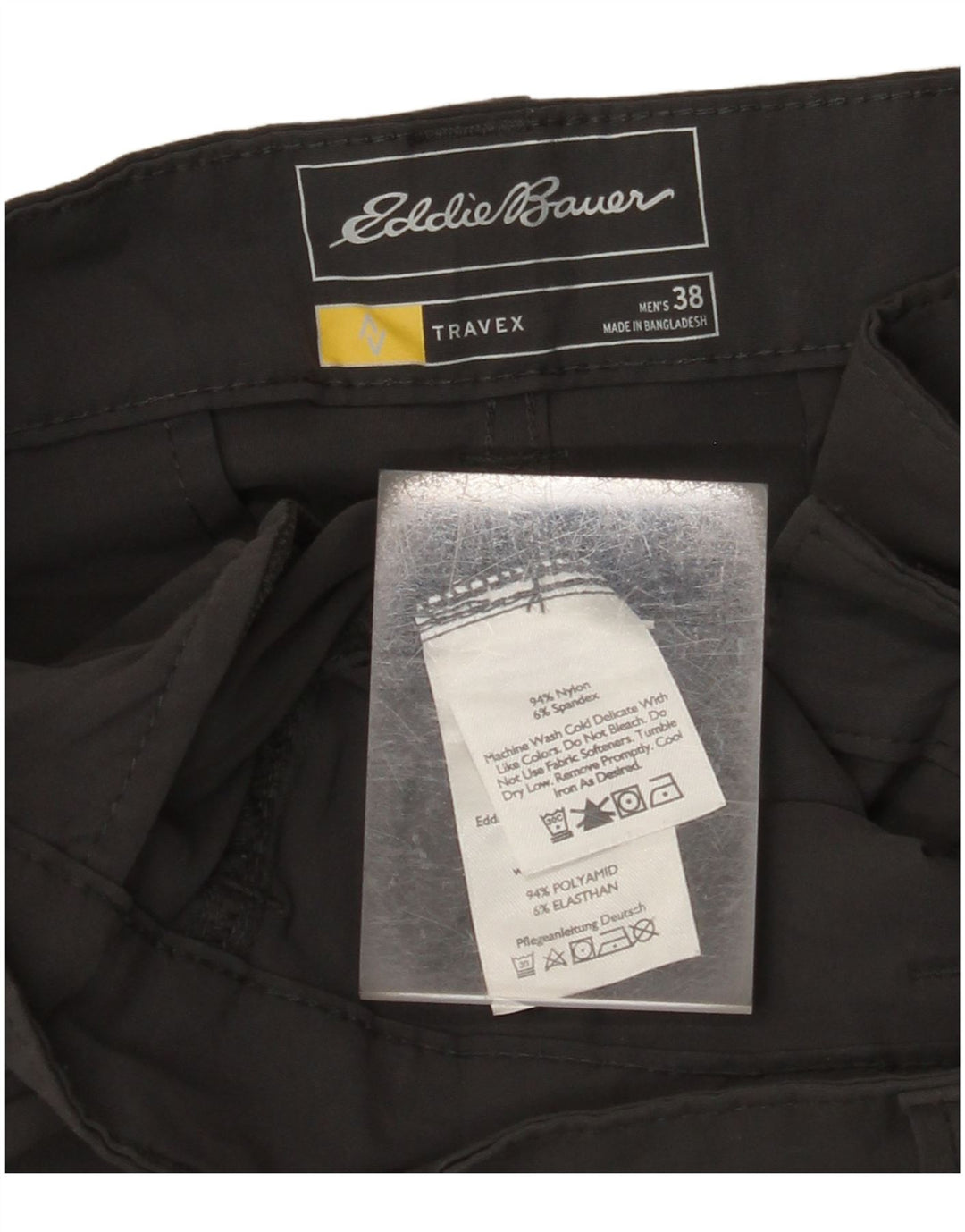 EDDIE BAUER Mens Chino Shorts W38 XL Cinza Nylon