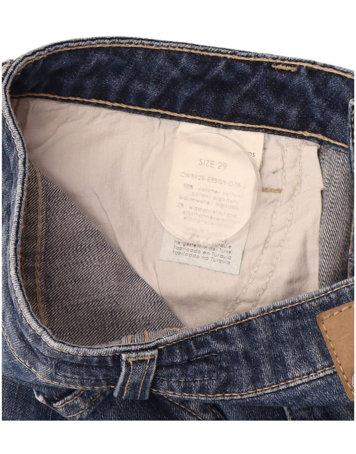 Bermuda jeans feminina Calvin Klein W29 algodão azul médio