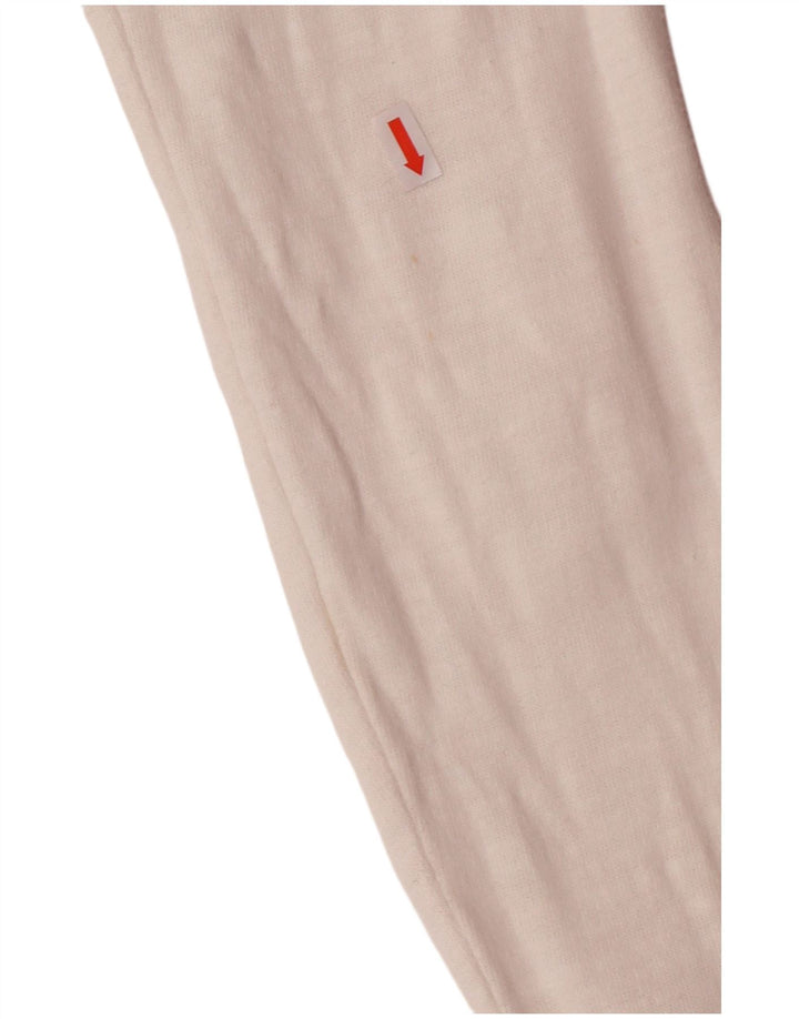 J. CREW Suéter feminino oversized UK 10 pequeno algodão branco
