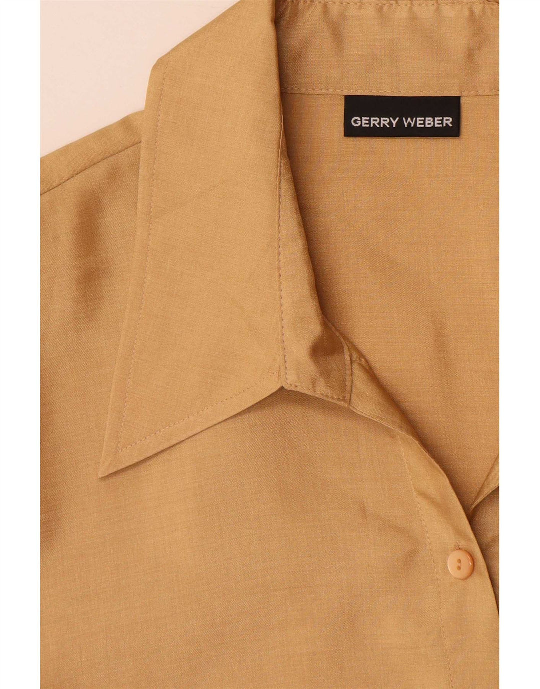 Camisa feminina de manga curta Gerry Weber UK 16 grande bege
