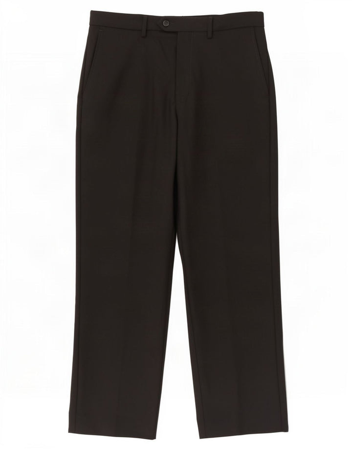 Calça masculina Marks & Spencer sob medida casual W34 L31 poliéster preto