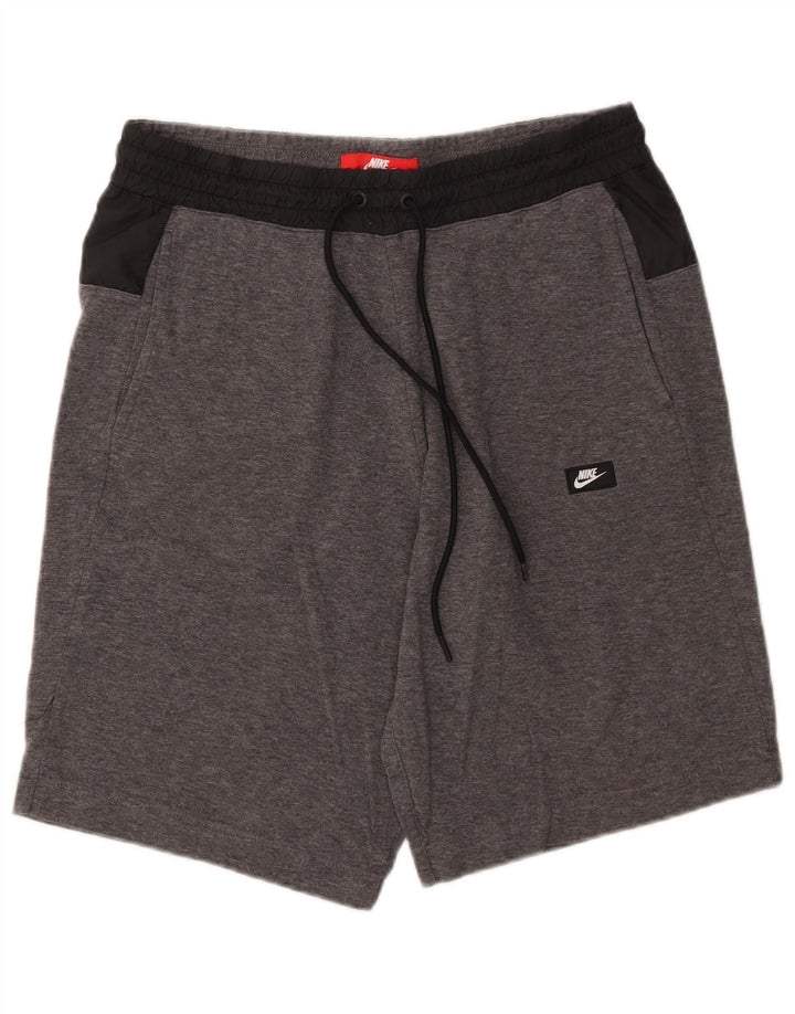 Shorts esportivos masculinos Nike grandes algodão manchado cinza