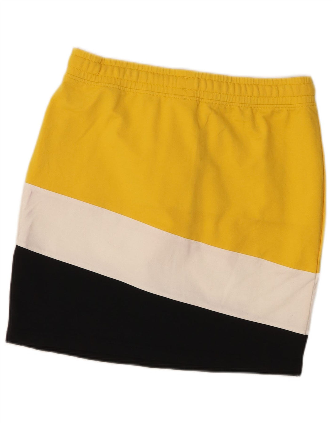 Saia feminina Reebok UK 12/14 médio W30 amarelo colorblock