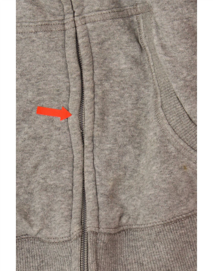 NIKE Womens Zip Hoodie Sweater US 12/14 Large Grey Cotton Vintage Nike and Second-Hand Nike from Messina Hembry 