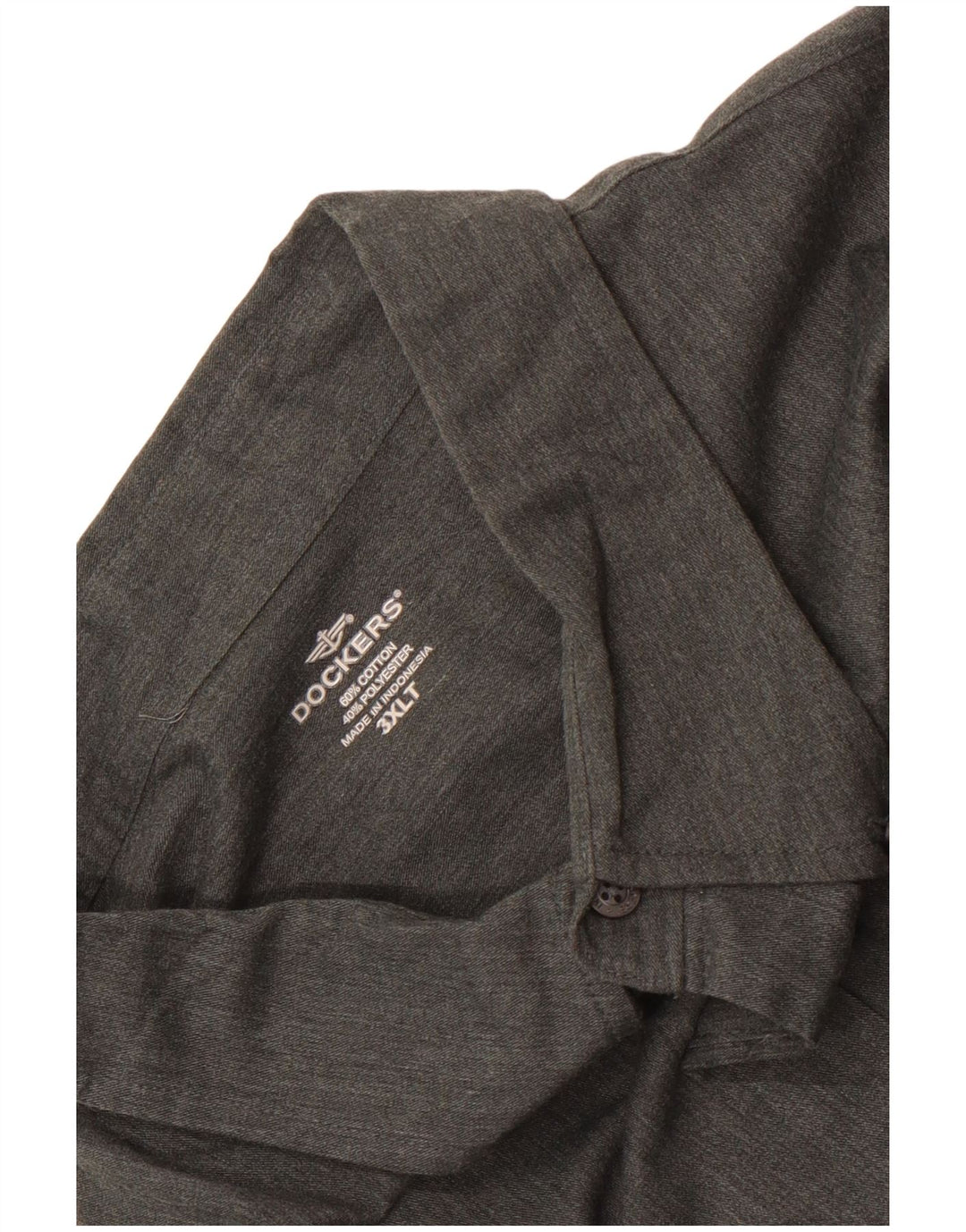 Camisa alta masculina Dockers 3XL algodão cinza