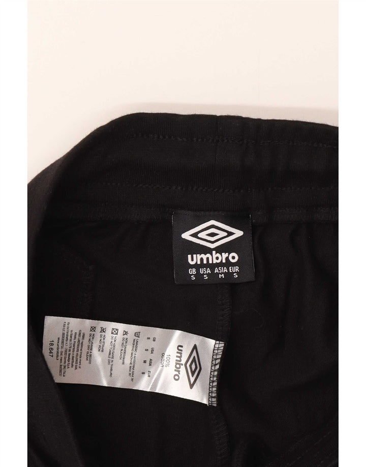 Umbro Mens Sport Shorts Pequeno Algodão Preto