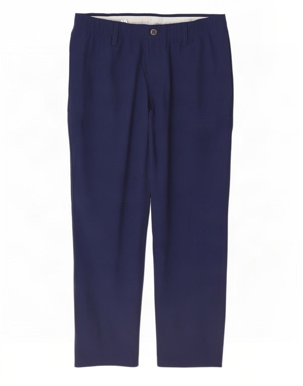 Under Armour Mens Slim Chino Calças W36 L30 Azul Marinho Poliéster