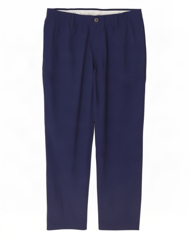 Under Armour Mens Slim Chino Calças W36 L30 Azul Marinho Poliéster