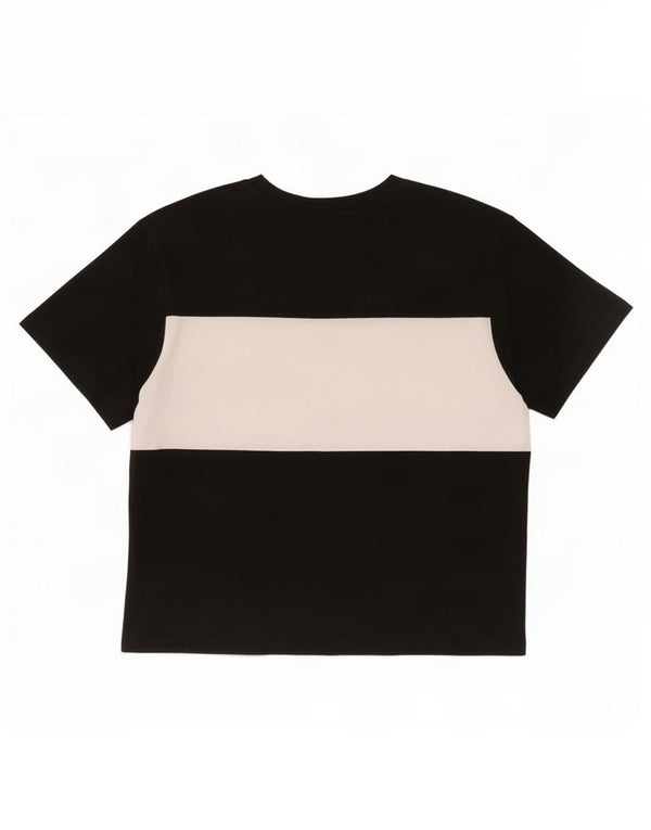 Fila Camiseta feminina gráfica Top UK 14 Medium Black Colourblock