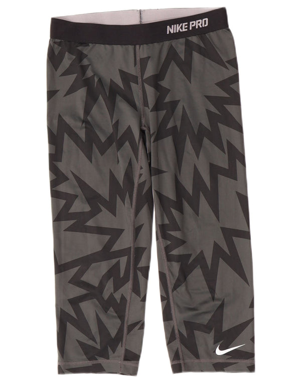 Leggings Nike Dri Fit Capri UK 12 Médio Cinza Geométrico Poliéster