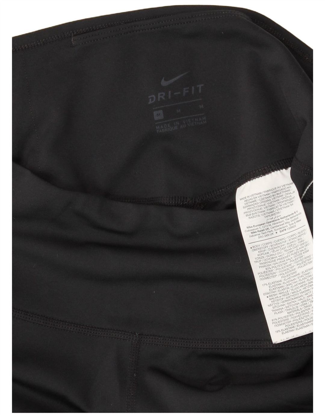 Leggings capri femininas Nike Dri Fit Graphic UK 12 médio preto colorblock