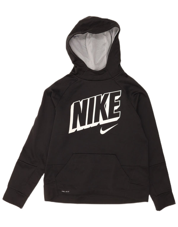 Jumper com capuz gráfico Nike Girls Dri Fit 13-14 anos XL preto poliéster