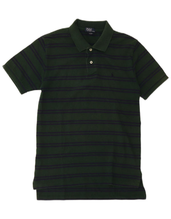 Camisa Polo Ralph Lauren Menino 15-16 Anos XL Listrado Verde Algodão
