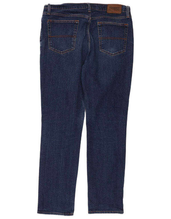 Tommy Hilfiger Masculino Droite Slim Jeans W36 L32 Azul