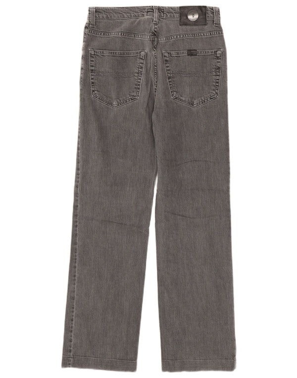 Trussardi Calça jeans reta masculina W30 L30 algodão cinza