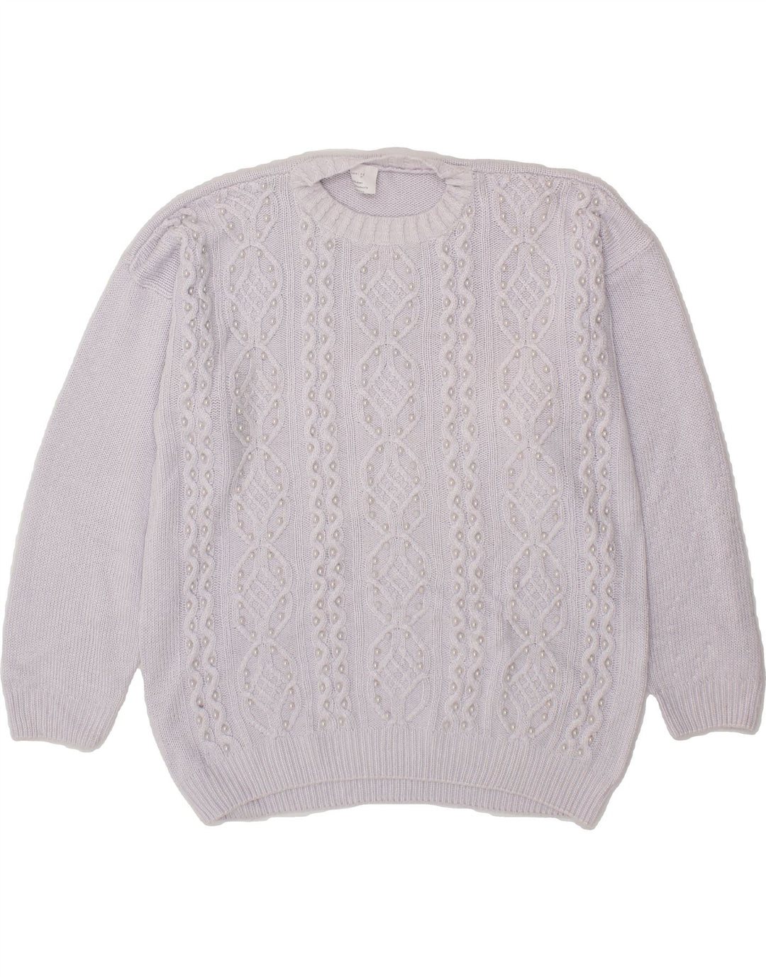 VINTAGE Womens Crew Neck Jumper Sweater EU 44 XL Purple Cotton Vintage Vintage and Second-Hand Vintage from Messina Hembry 