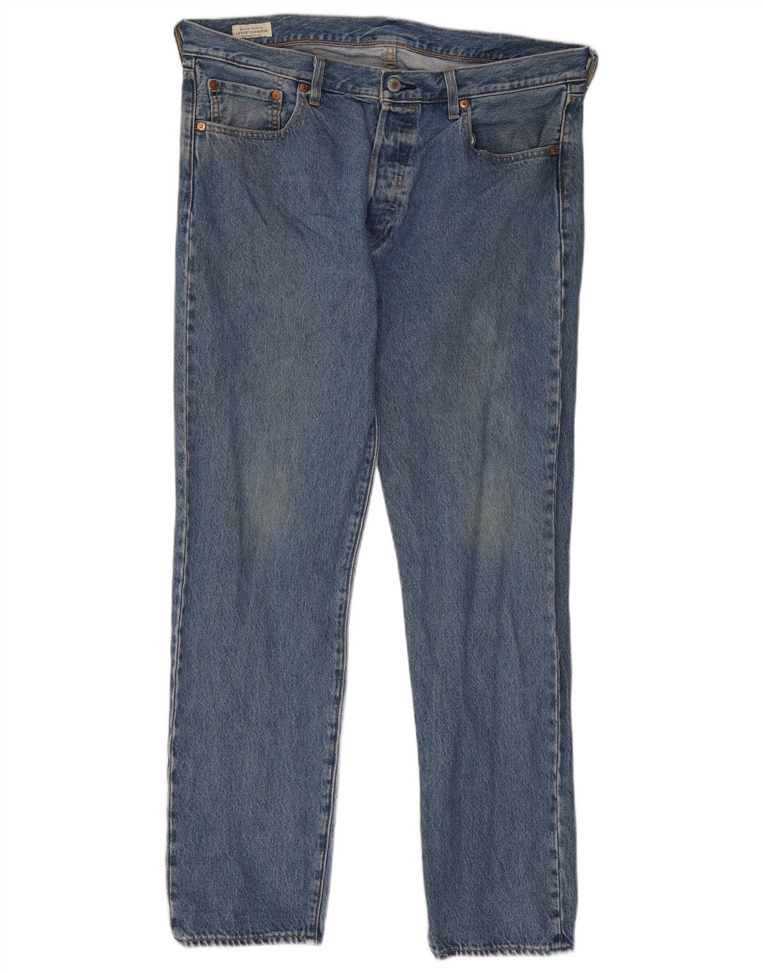 Levi's Masculino 501 Straight Jeans W36 L32 Azul Algodão