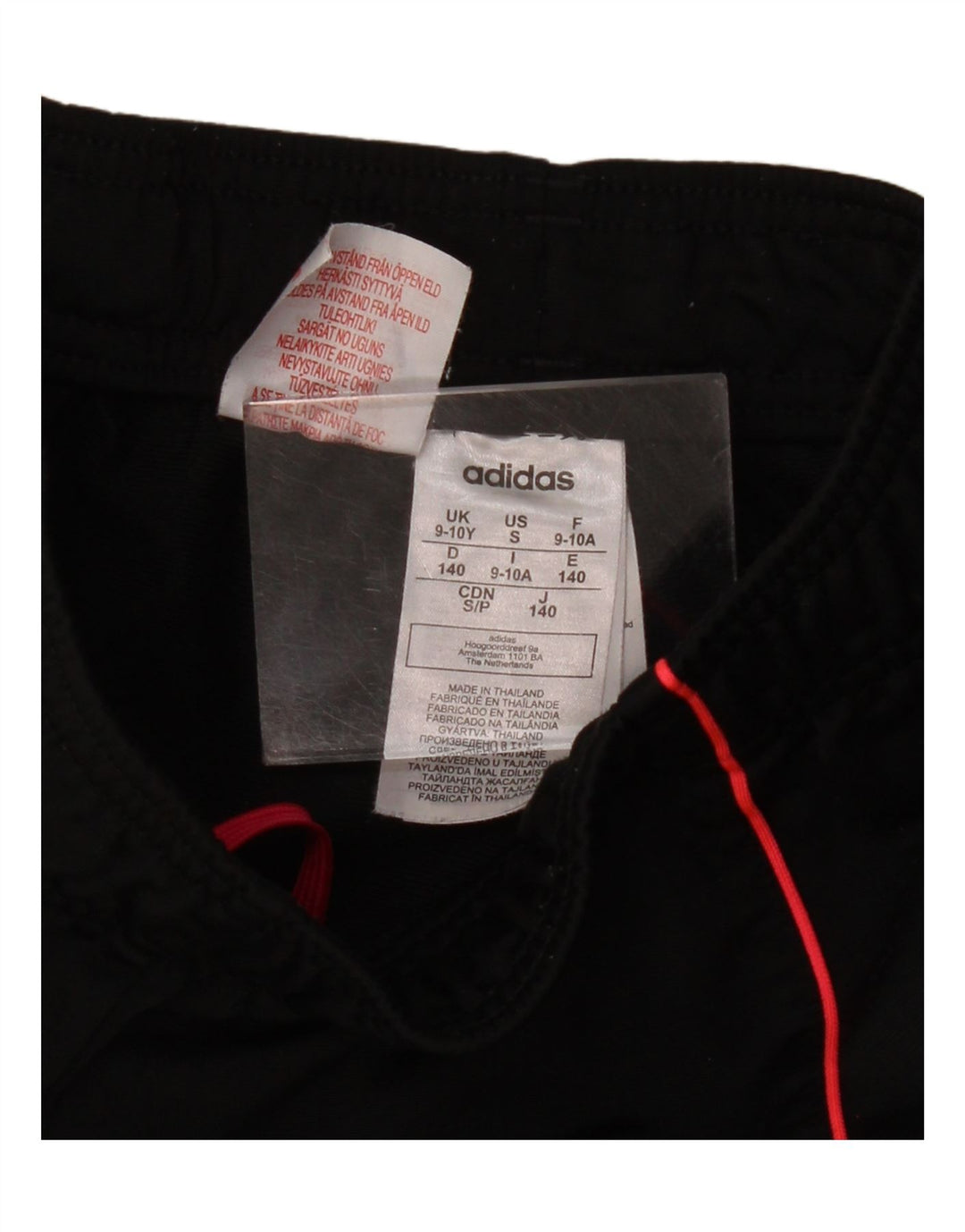 Calças de treino para meninas ADIDAS 9-10 anos preto poliéster